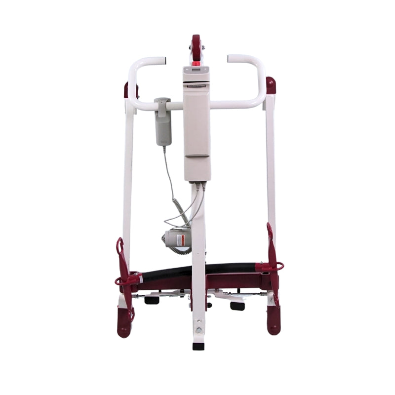 Bestcare PL400EF foldable portable transportable electric mobile lift folded back view in new condition