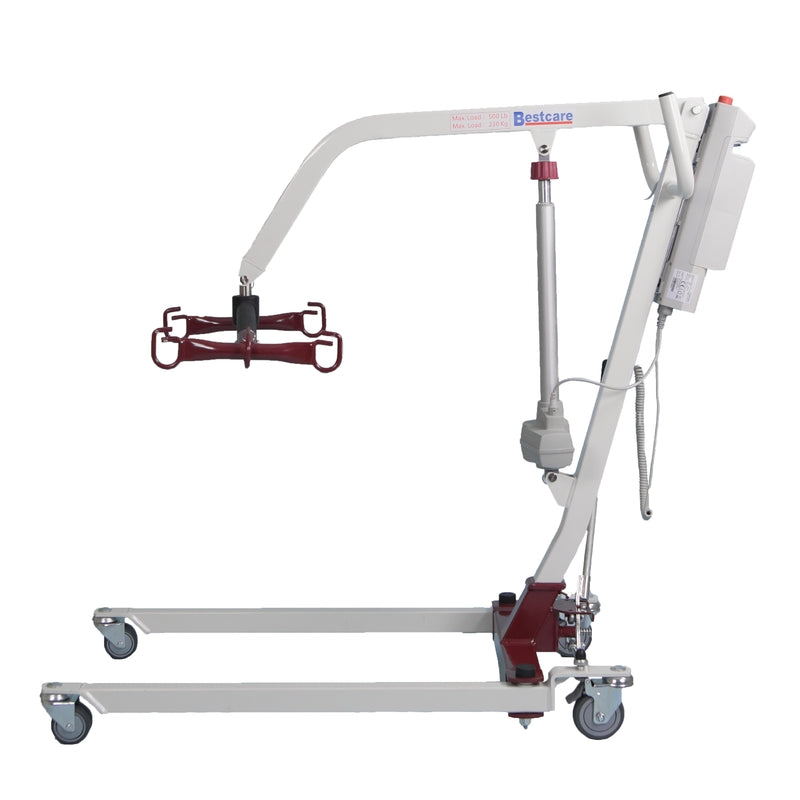 Bestcare PL228 electric mobile lift side view in new condition