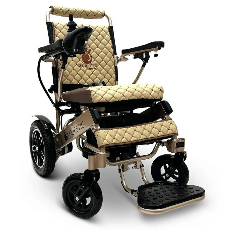 IQ-8000 Remote Controlled Lightweight Electric Wheelchair golden frame taba cushion