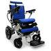 IQ-8000 Remote Controlled Lightweight Electric Wheelchair silver frame blue cushion