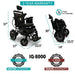 IQ-8000 Remote Controlled Lightweight Electric Wheelchair 3 year warranty
