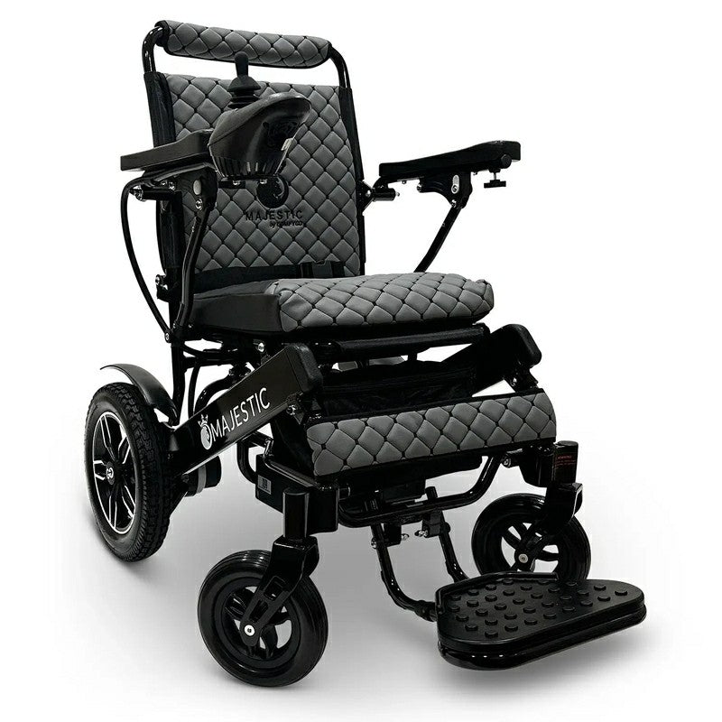IQ-8000 Remote Controlled Lightweight Electric Wheelchair black frame gray cushion