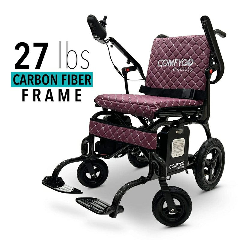 Phoenix Carbon Fiber Electric Wheelchair in purple