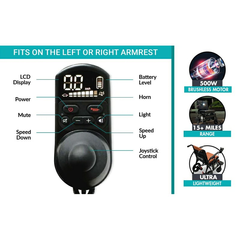 Phoenix Carbon Fiber Electric Wheelchair controller