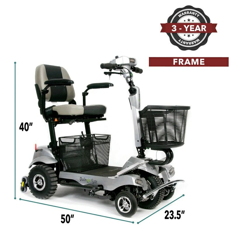 Quingo Flyte Mobility Scooter 3 year warranty