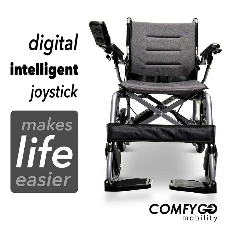 X-7 ComfyGO Lightweight Foldable Electric Wheelchair digital intelligent joystick