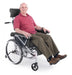 Person sitting in a Graham-Field PureTilt wheelchair in use