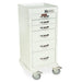 Harloff M-Series Tall Anesthesia Cart, Mini Width, Six Drawers, Electronic Keypad Lock 