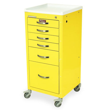 Harloff M3DS1830K16 M-Series Tall Infection Control Mini Cart, Six Drawers, Key Lock (Mini Line)