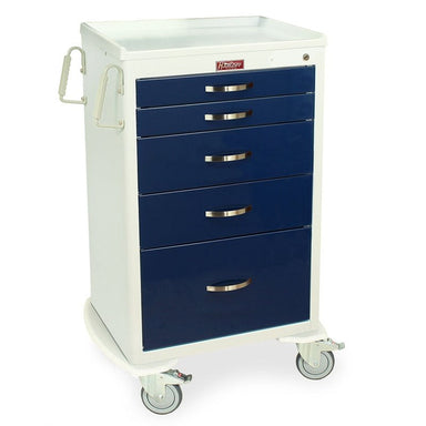 Harloff  MDS2430K15 M-Series Tall Anesthesia Cart, Medium Width, Five Drawers, Key Lock