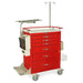 Harloff MDS3030B06+MD30-EMG3 M-Series Tall Emergency Crash Cart with  shelves and sharps view