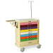 Harloff MDS3030B09PED-EMG M-Series Tall Medical Pediatric Emergency Cart drop shelf view