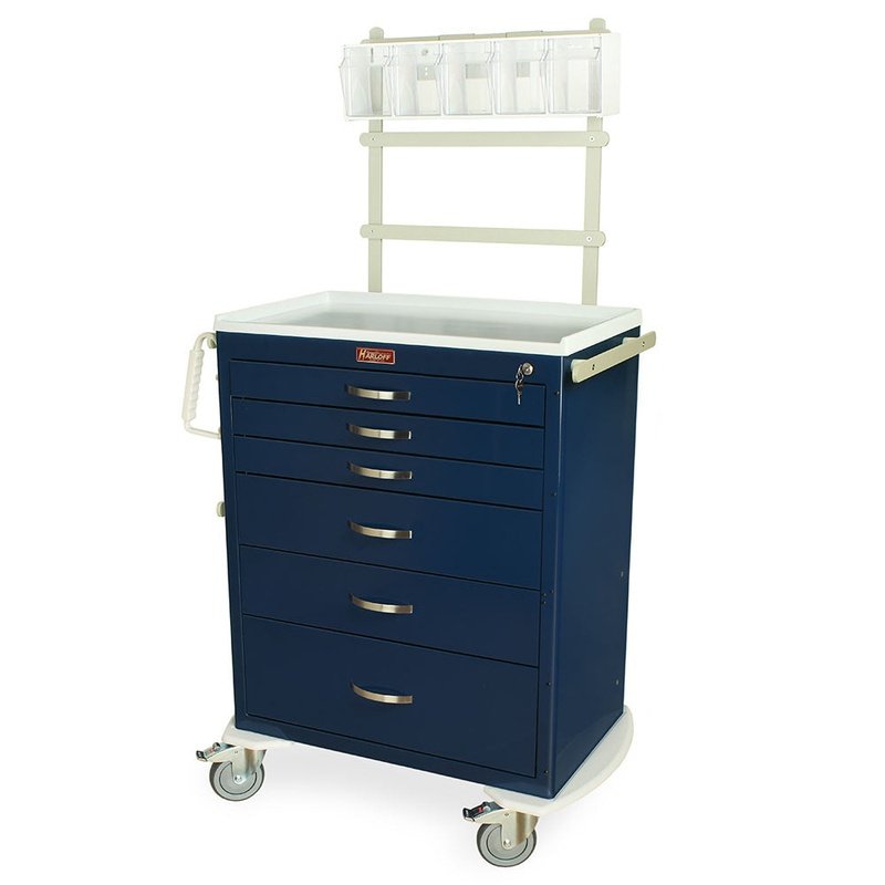 Harloff MDS3030K06+MD30-ANS M-Series Tall Anesthesia Cart front view
