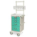 Harloff MPA1824E05-MD18-ANS A-Series Lightweight Narrow Anesthesia Cart Short Height, Five Drawers Overhead Shelf