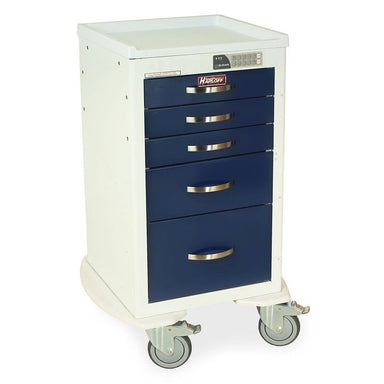 Harloff MPA1824EKC05 A-Series Lightweight Aluminum Narrow Mini Width anesthesia Cart white and bluw