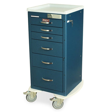 Harloff MPA1830EKC06 A-Series Lightweight Auto Locking Anesthesia Cart, Tall Height, Mini Width