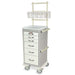 Harloff MPA1830K06-MD18-ANS A-Series Light Narrow Anesthesia Cart with MD18-ANS Accessories Package, Tall Height, Six Drawers, Key Lock