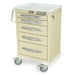 Harloff  MPA2427E05 A-Series Lightweight Aluminum Treatment Cart, Medium Height, Medium Width, Five Drawers, E-Lock