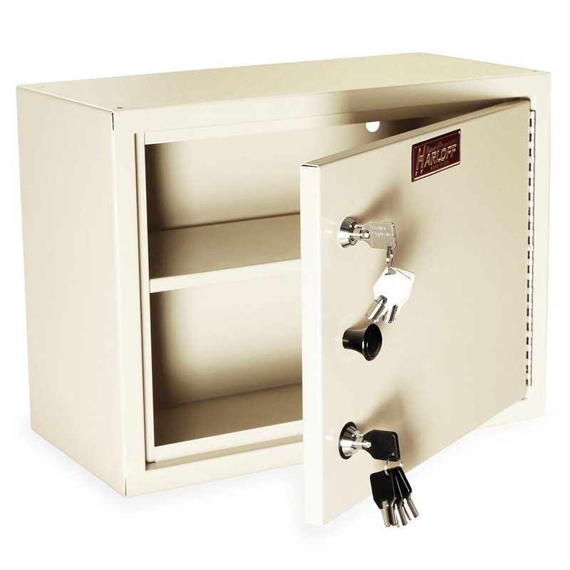 Harloff NC12C16-ST2 Small Narcotics Cabinet, Double Locking Outer Door open