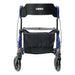 Hybrid LX rollator transport chair in blue front view in new condition