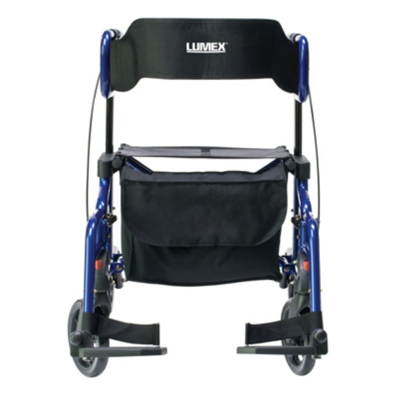 Hybrid LX rollator transport chair in blue transport chair configuration in new condition