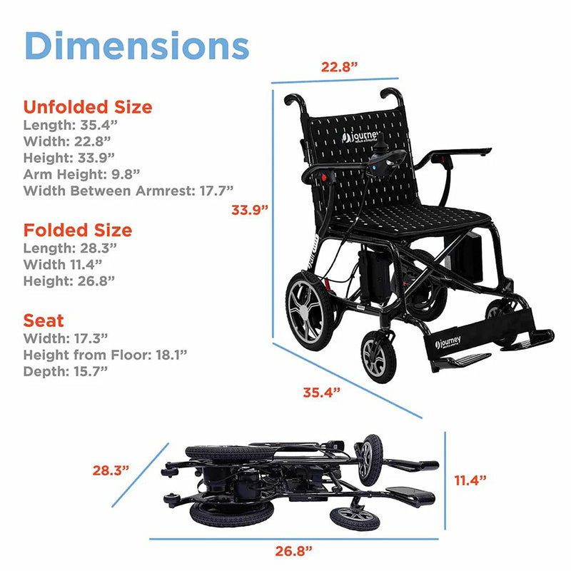 Journey Air Folded up and Dimensions