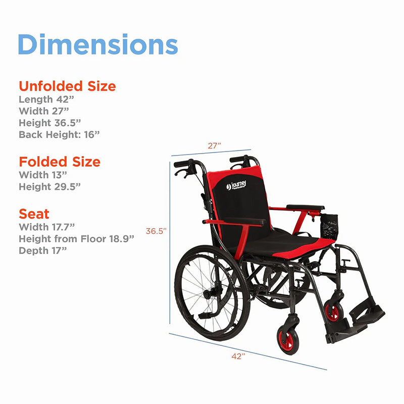 Journey Health C2 So lite Wheelchair Dimensions and Specifications
