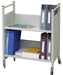 omnimed cubbie book rolling cart front view