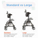 UP Walker Standard vs Large Size difference