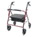 Walkabout ConTour Imperial Hemi rollator in red front view in new condition