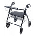 Walkabout four-wheel Imperial rollator in black front view in new condition
